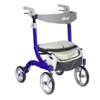 Nitro DLX Euro Style Walker Rollator, Sleek Blue