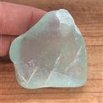 Green Fluorite semi tumbled stone