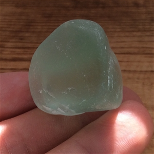 Green Fluorite semi tumbled stone