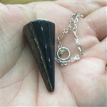 Hawks Eye or Blue Tigers Eye Pendulum