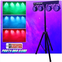 Party Bar Quad - LED DJ Lighting - Includes Stand