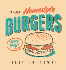 Homestyle Burgers Screen Print