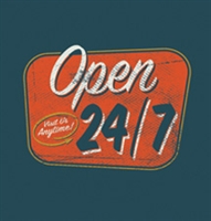 Open 24/7 Screen Print