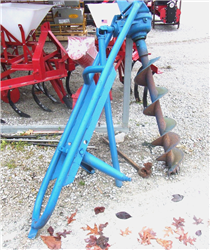 Used Blue 9" Complete Post Hole Digger