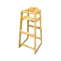 Winco CHH-601 High Chair, Bar Height, Natural Finish