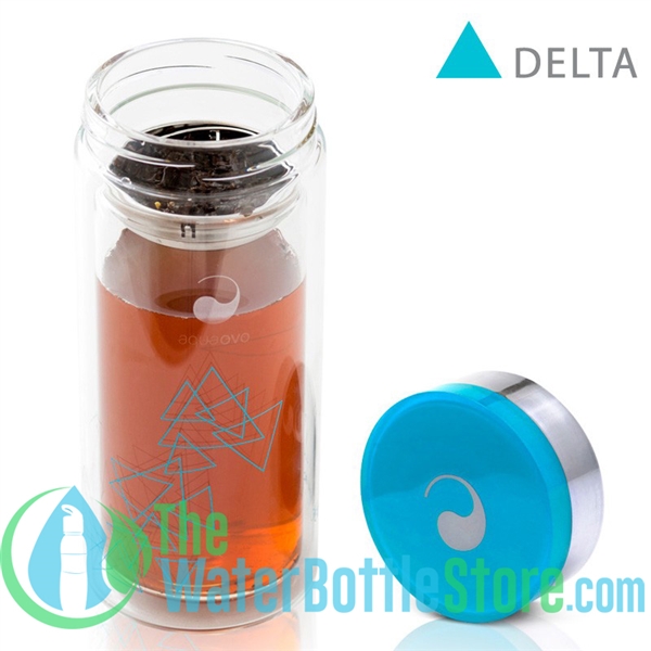 Aquaovo Therm-O GEO 500mL (16oz) Infuser Water Bottle - Delta
