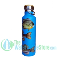Beachcomber Blue Water 25 oz / 750 ml Freshwater Fish Stainless Steel Water Bottle