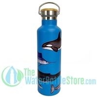 Beachcomber Blue Water 25 oz / 750 ml Sea Life Stainless Steel Water Bottle