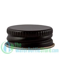 24mm 24-400 Black/Gold Metal Top Cap with Pulp & Poly Liner