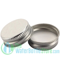 28mm 28-400 Silver Metal Top Cap with Plastisol Liner