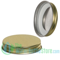 53mm 53-400 Gold Metal CT Lid with Plastisol Liner