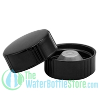 28mm 28-400 Black Phenolic CT Lid with PolyCone Liner