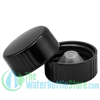 24mm 24-400 Black Phenolic CT Lid with PolyCone Liner