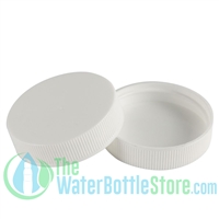 43mm 43-400 White Plastic Ribbed CT Lid with F217 Liners