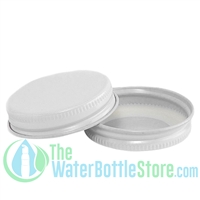 43mm 43-400 White Metal CT Lid with Plastisol Liner