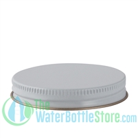 Replacement 63mm White Gold Metal Lid Cap with Plastisol Liner