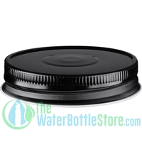 Replacement 70mm Black Mason Jar Lid with Plastisol Button