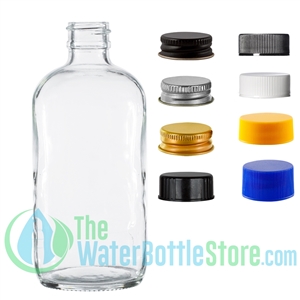 Clear Boston Round Glass Bottle