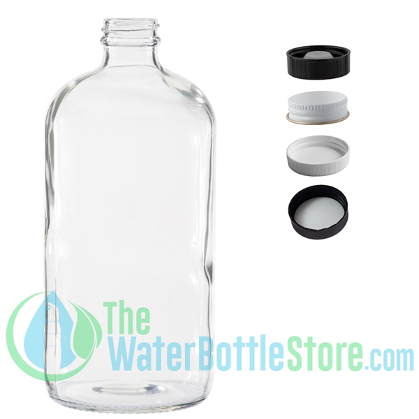 Clear Boston Round Glass Bottle