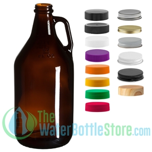 64oz Amber Glass Beer Growler