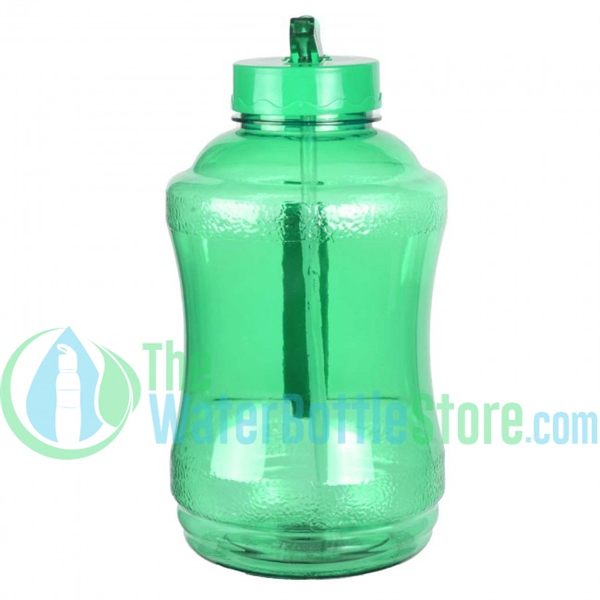 Half Gallon 56oz Green Water Bottle Straw Handle