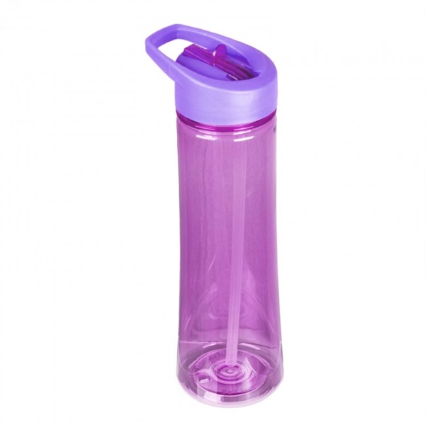 22oz Purple Flip Straw Reusable Water Bottle