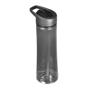 22oz Black Flip Straw Reusable Water Bottle