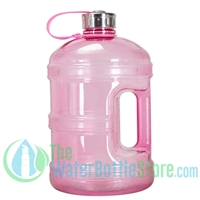 1 Gallon Pink Water Bottle w/ Handle & Steel Cap