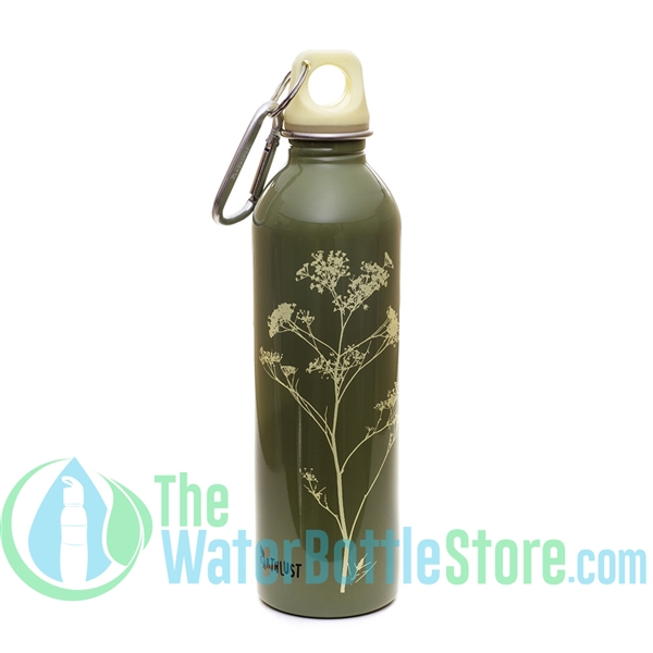 EarthLust 20 oz Green Parsley Stainless Steel Metal Water Bottle