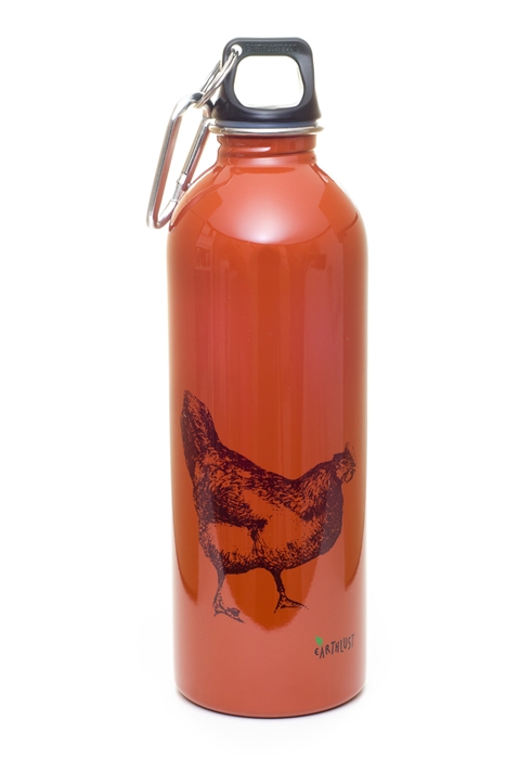 EarthLust 1 Liter Rooster Designer Stainless Steel Water Bottle