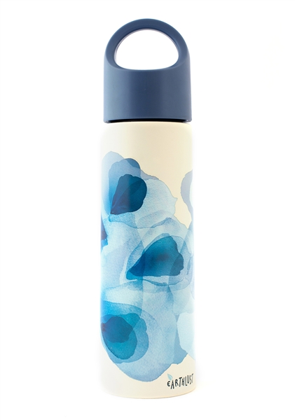 EarthLust DUO Aqua Petals 17 oz Insulated Water Bottle