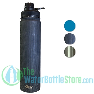 Geo Stainless Steel Double Walled Insulated Water Bottle 25oz 750ml