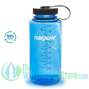 Nalgene 32 Ounce Wide Mouth Sustain Water Bottle Slate Blue