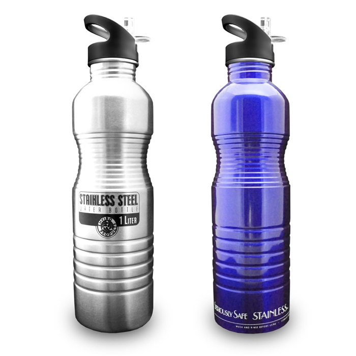 New Wave Enviro 1 Liter 32oz Stainless Steel Metal Water Bottle