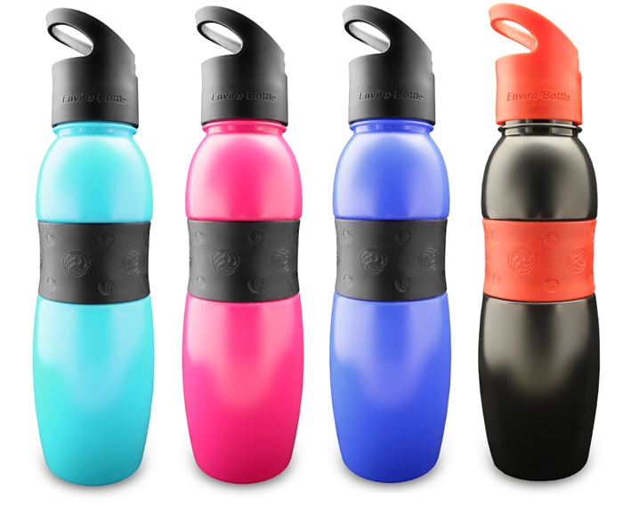 New Wave Enviro 670mL 22oz BPA Free Reusable Water Bottle with Straw