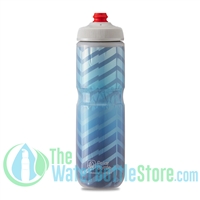 Polar 24 oz Insulated Water Bottle Breakaway Bolt Blue Silver