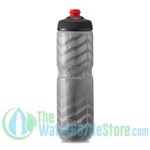 Polar 24 oz Insulated Water Bottle Breakaway Bolt Charcoal Silver