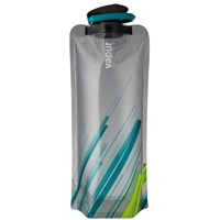 Vapur Element Grey Teal 1 Liter (32oz) Collapsible Reusable Water Bottle