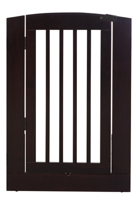 Ruffluv Single Extender Pet Gate Panel with Door - Large - Cappuccino Finish