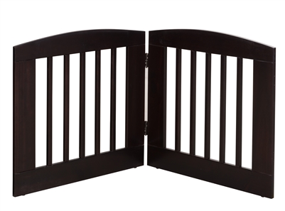 Ruffluv 2 Panel Pet Gate - Medium - 24"H Cappuccino Finish