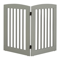 Ruffluv 2 Panel Pet Gate - Medium - 24"H White Finish