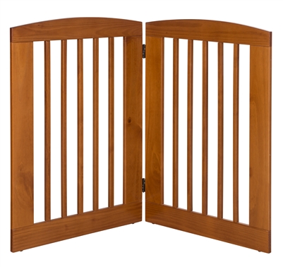 Ruffluv 2 Panel Pet Gate - Large - 36"H Chestnut Finish