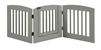 Ruffluv 3 Panel Expansion Pet Gate with Door - Medium - 24"H - Grey Finish