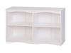 Essentials Wooden Bookcase 36" Wide with Center Divider - White Finish