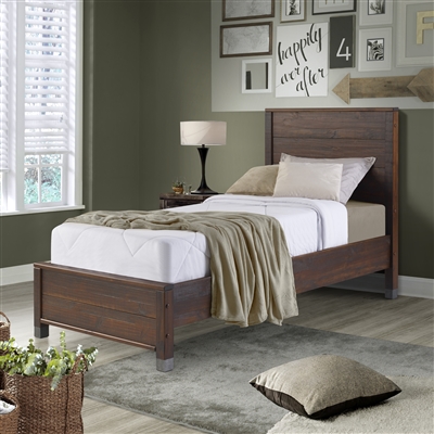 Platform Twin Bed Walnut