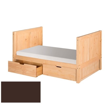 Camaflexi Twin Tall Platform Bed with Drawers