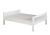 Camaflexi Full Size Platform Bed with Drawers - Mission Style - White Finish - Planet Bunk Bed
