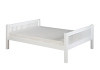 Camaflexi Full Size Platform Bed with Drawers - Mission Style - White Finish - Planet Bunk Bed