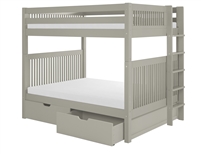 Camaflexi Full over Full Bunk Bed with Drawers