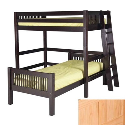 Camaflexi Twin over Twin Loft Bed - Natural Finish - Planet Bunk Bed